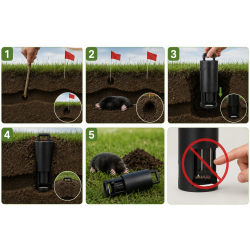 Instructions d'installation du piège à taupes GoGRIZO