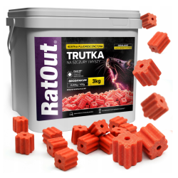 RatOut Blocs rodenticides fluorescents au brodifacoum 3 kg