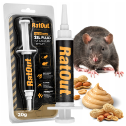 RatOut Fluo Gel 30 ml Appât attractif pour rats et souris