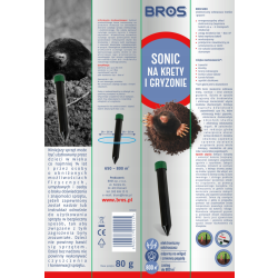 BROS Sonic répulsif anti taupes avec impulsions sonores et vibrations