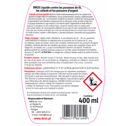 Étiquette BROS 007 Liquide microencapsulé contre les punaises de lit 400 ml