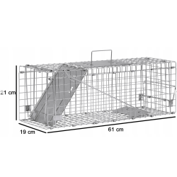 Cage métallique réutilisable pour capturer martres et rats