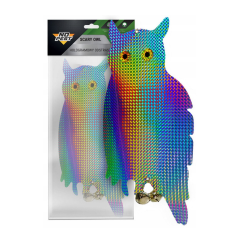 Chouette holographique NO PEST répulsive anti pigeons