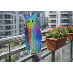 Chouette holographique répulsive pour balcon et terrasse