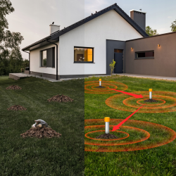 NO PEST Seismic Sonic protection du jardin contre taupes et campagnols