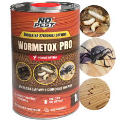 NO PEST Traitement bois 500 ml contre vers à bois et insectes xylophages