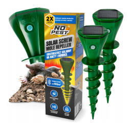 Répulsif solaire contre taupes et campagnols Lot de 2