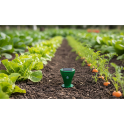 Répulsif solaire anti taupes et campagnols installé dans le jardin