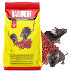 RATIMOR Granulés rodenticides au Bromadiolone 1 kg contre rats et souris