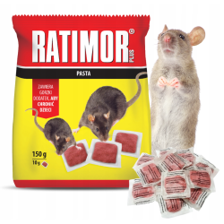 RATIMOR Pâte rodenticide au Bromadiolone 150 g contre rats et souris