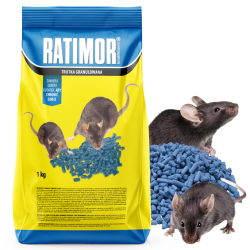 RATIMOR Granulés rodenticides au Brodifacoum 1 kg contre rats et souris