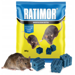 RATIMOR Blocs rodenticides au Brodifacoum 300 g contre rats et souris
